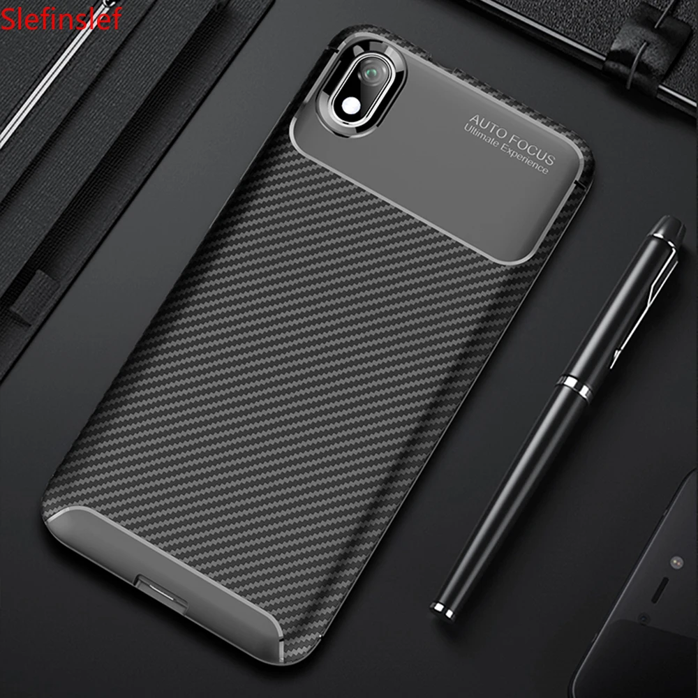 For Xiaomi Redmi 7 7a Case Luxury Carbon Fiber Cover Shockproof Phone