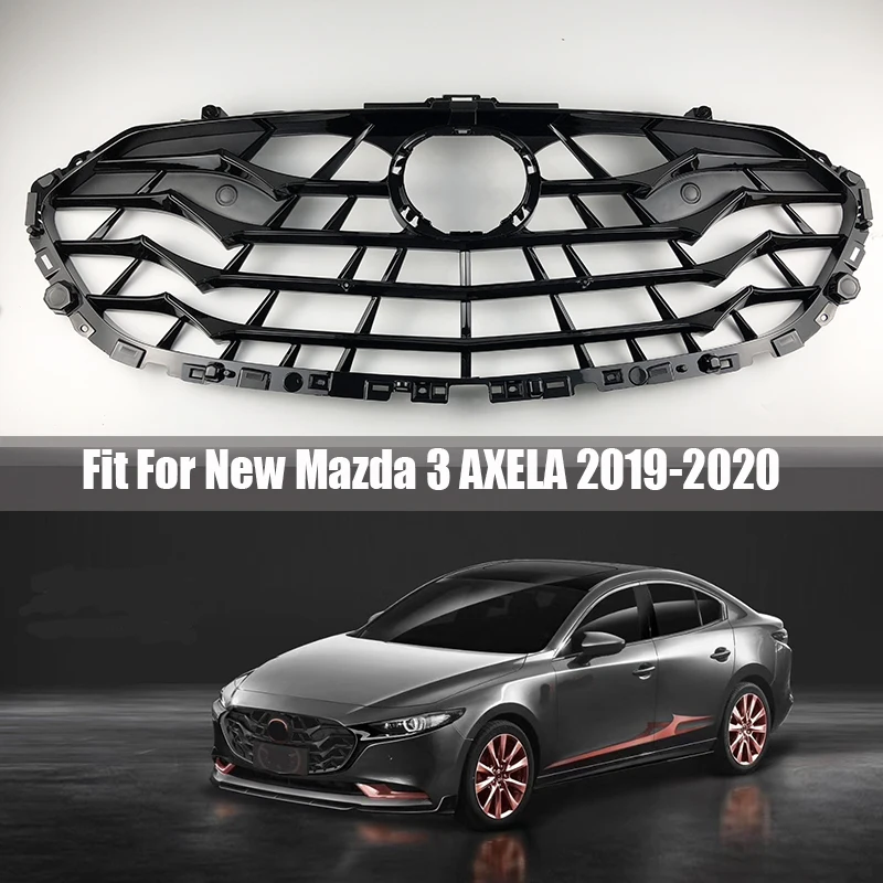 Car Front Racing Grille For Mazda 3 AXELA 2018 2019 2020