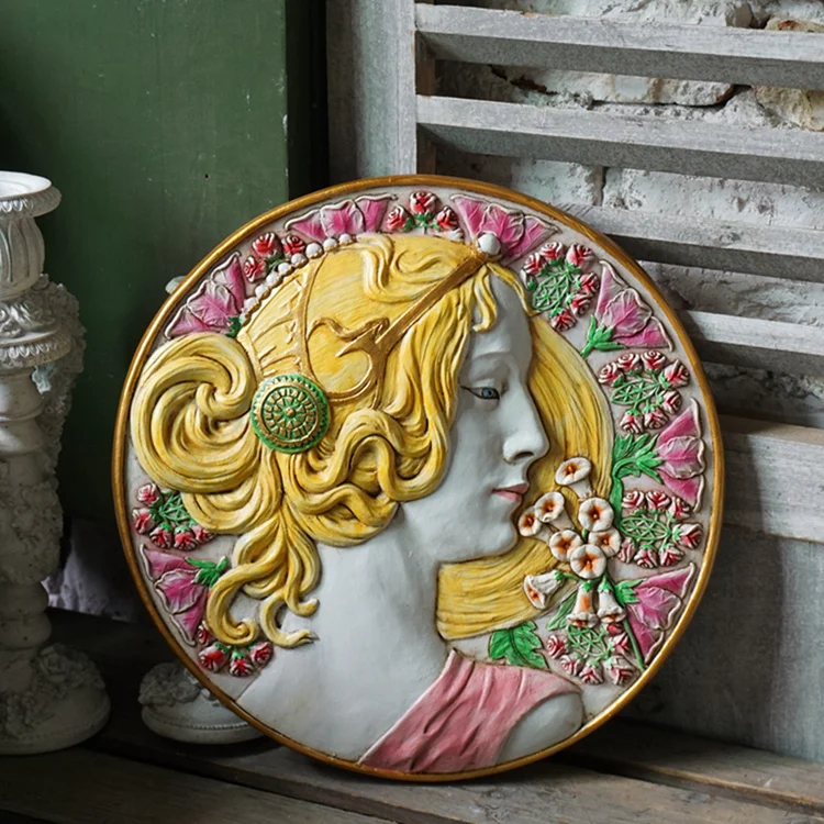 Скандинавская ручная роспись Греческая богиня рельефная настенная декоративная тарелка для дома гостиная сад украшение на стену ремесла