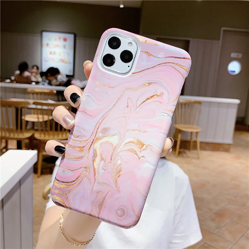 Lovebay противоударный крутой мраморный чехол для телефона для iPhone X 11Pro XR XS Max 11 7 8 Plus винтажный роскошный мягкий IMD задняя крышка на весь корпус - Цвет: T1