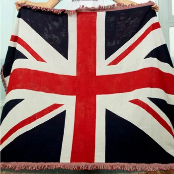 

American Loft Country Vintage Union Flag British Flag Sofa Cushion Non-Slip Sofa Towel Sofa Cover Decorative Blanket