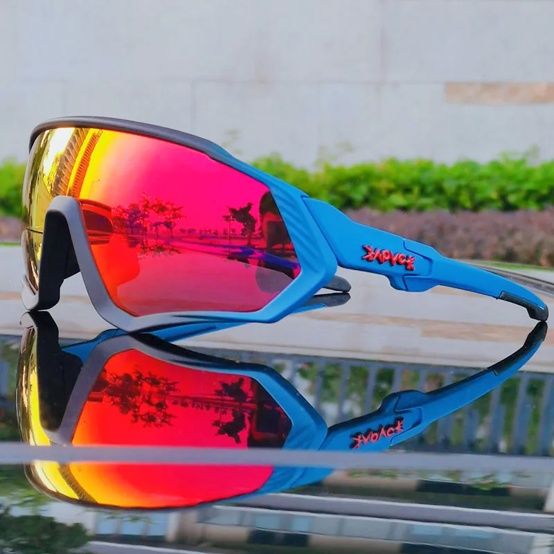 Новинка TR90, велосипедные солнцезащитные очки, mtb, поляризационные, спортивные, велосипедные очки, очки для велосипеда, горный велосипед, очки для мужчин/женщин, велосипедные очки - Цвет: XT9408-15 BluRed