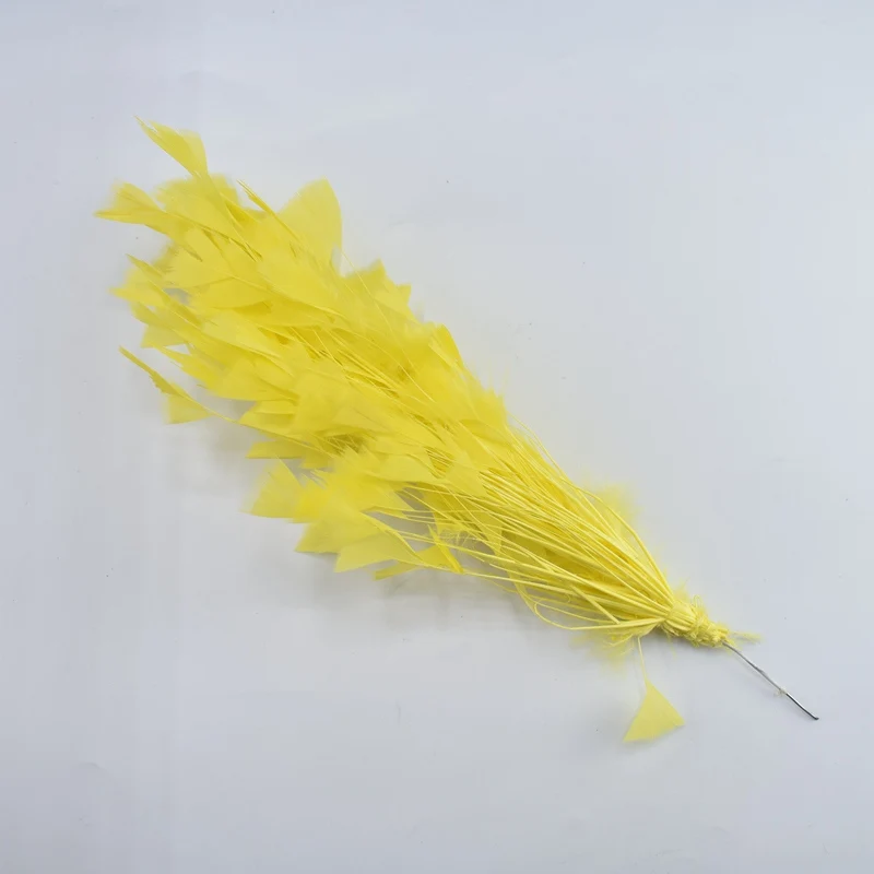 Yellow 1 букет, красивое гусиное перо, перья, цветы, свадебные корсажи, перья фазана, для рукоделия, головной убор, сделай сам, аксессуары для украшения дома - Цвет: Yellow