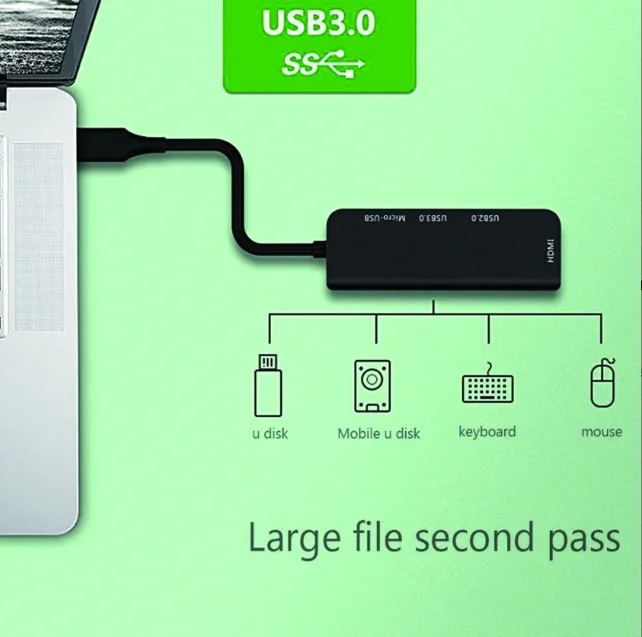 4 в 1 Usb C концентратор Usb type C адаптер док-станция с 4K Hdmi Pd Зарядка для Macbook 4-в-1 Usb C концентратор Usb type C адаптер