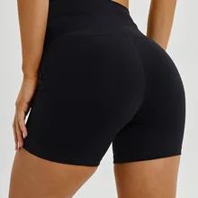 Высокая талия Шорты для тренировки Бесшовные женские компрессионные Короткие плюс размер женские спортивные, для тренажерного зала шорты femme фитнес
