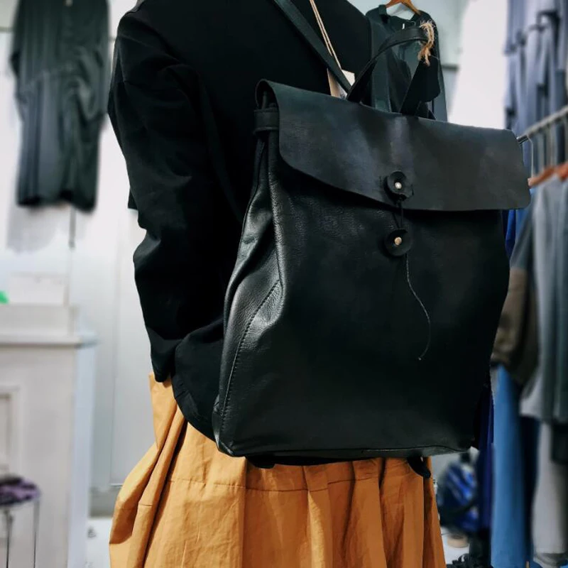 Echt Lederen Rugzak Vrouwelijke Retro Hoge Kwaliteit Laptop Rugzak Mannelijke Mode Zachte Rugzak Schooltas Voor Vrouw Echt Lederen Rugzak Vrouwelijke Retro Hoge Kwaliteit Laptop Rugzak Mannelijke Mode Zachte Rugzak Schooltas Voor Vrouw