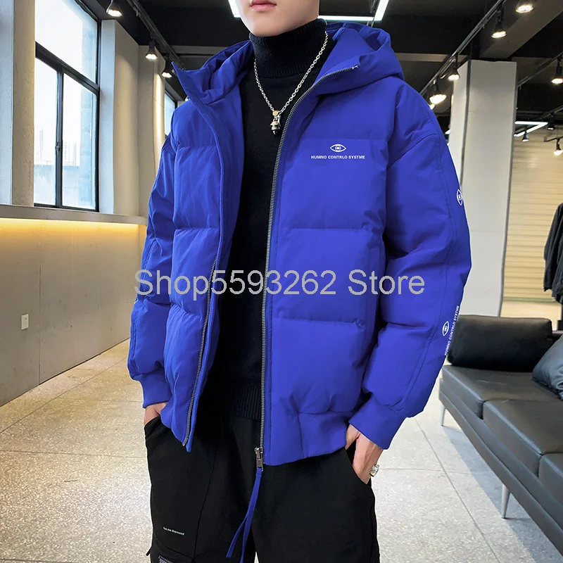 

2020 winter men's bread suit white duck down thick warm coat short hooded down jacket men