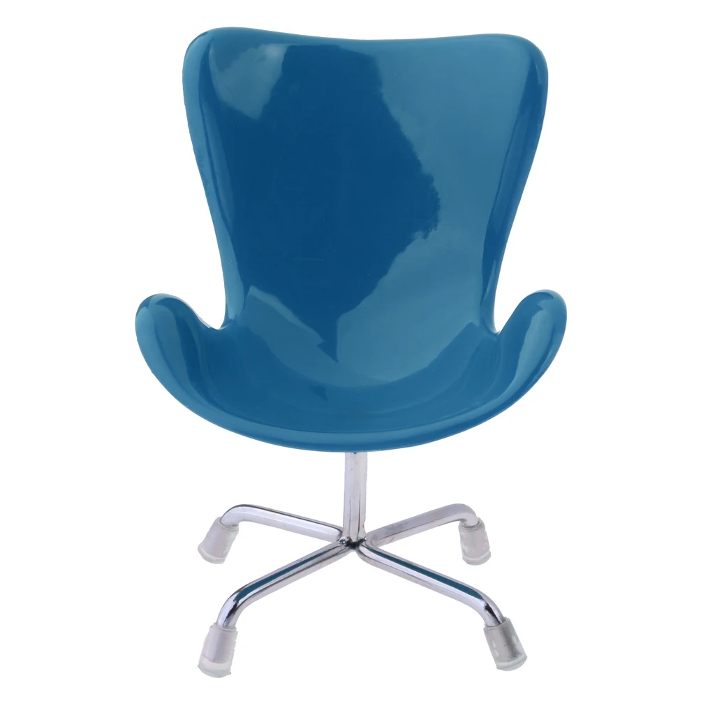 1/6 Dolls House Miniature Furniture Swan Chair Office Chair for   for Blythe for  DOD Dollfie Accessories