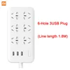 Xiaomi Mi Mijia Power Strip 2.1A Fast Charging 3 USB Extension Socket Plug 6 Outlets Socket Adapter US UK EU AU MI Power Strip ► Photo 3/6