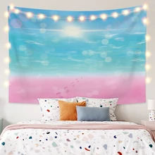 

Laeacco Abstract Style Tapestry Refreshing Colourful Pattern Print Wall Hangings Blanket Modern Home Living Room Decor Polyester