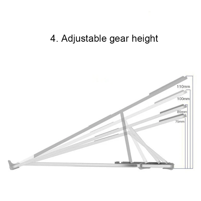  Aluminum Alloy Adjustable Collapsible Portable Notebook Cooling Stand