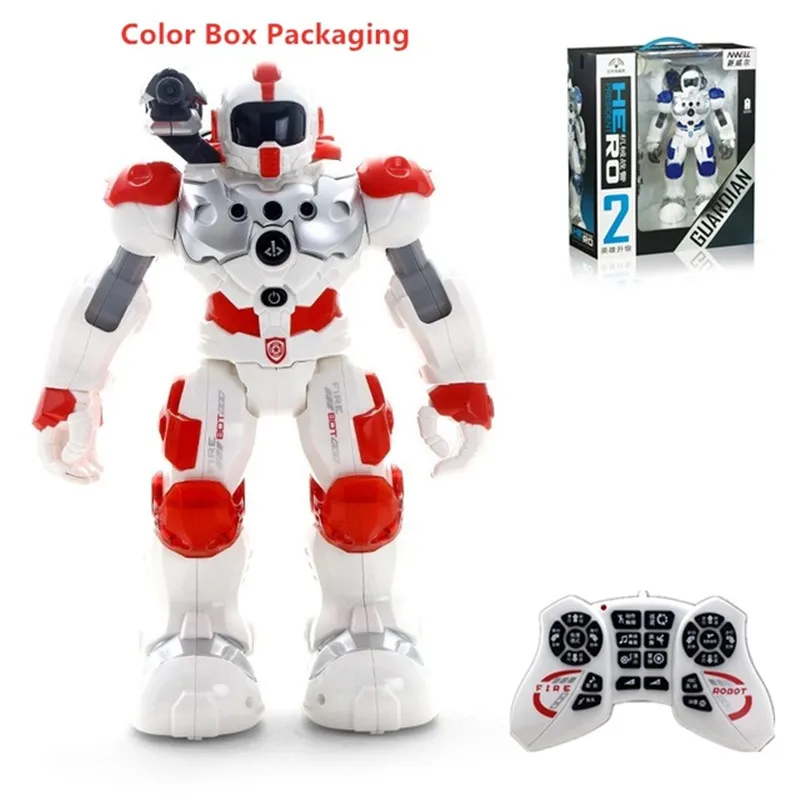Child Learning Toy 2.4G Remote Control Intelligent Smart Robot Walking Dancing Singing Launch Missile Water RC Battle Robot Gift 6