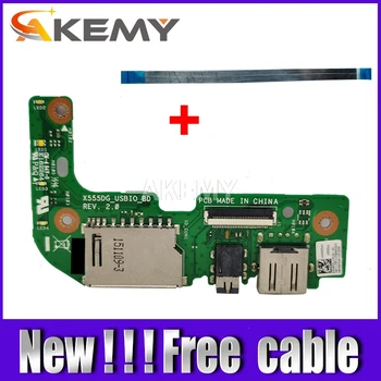 

For Asus X555 X555DG USB IO AUDIO CARD READER BOARD REV:2.0 With Cable MB 100% Tested Fast Ship
