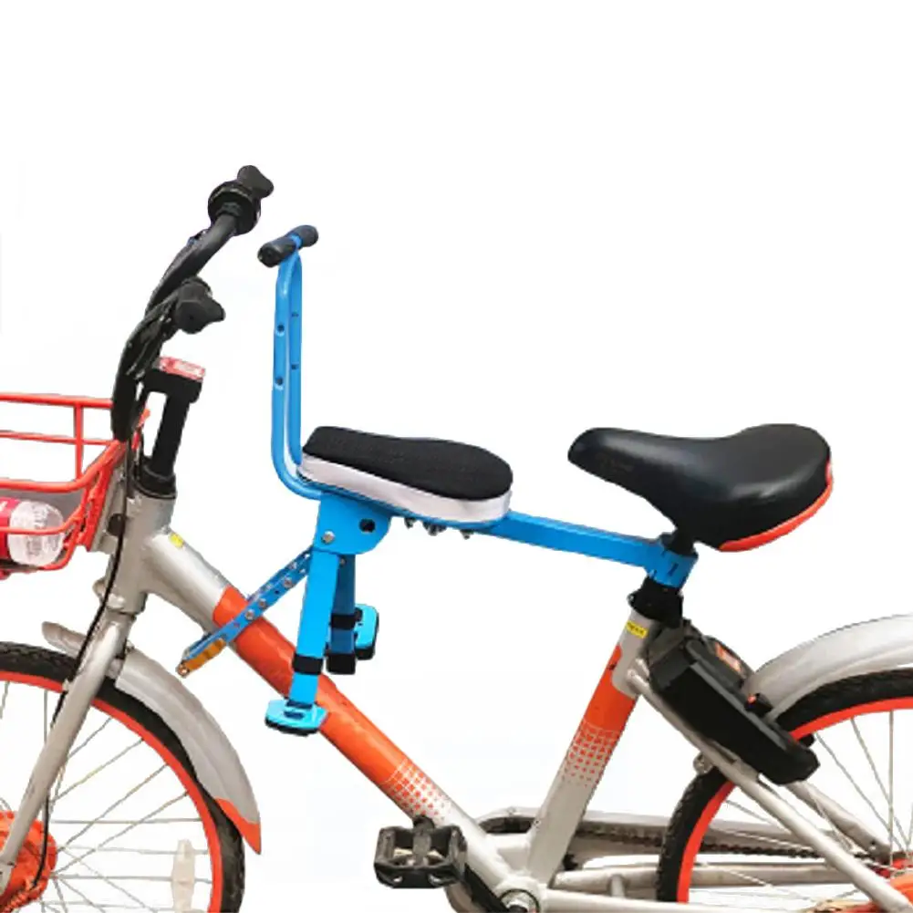 Bicycle child front seat tool with armrests for easy use and comfort for travellers with children