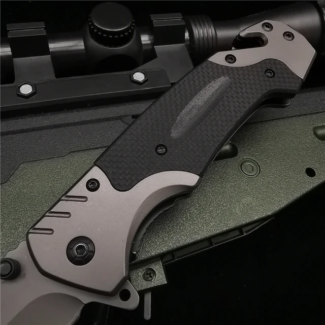 Folding Knife Pocket Knives G10 Handle Tactical Outdoor Survival Combat EDC Hunting Folding Knifes 4