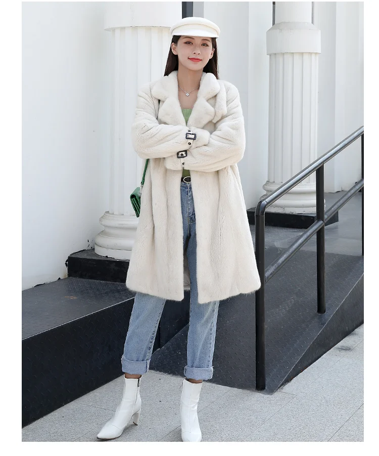 new female mink fur coat jacket suit collar whole mink 1008