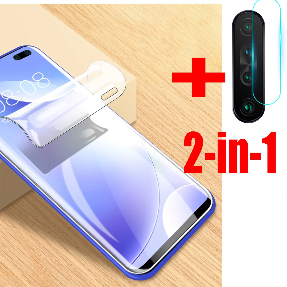 Гидрогелевая пленка 2 в 1 + для задней камеры xiaomi 9T poco x2 Pocophone F1 передняя защита