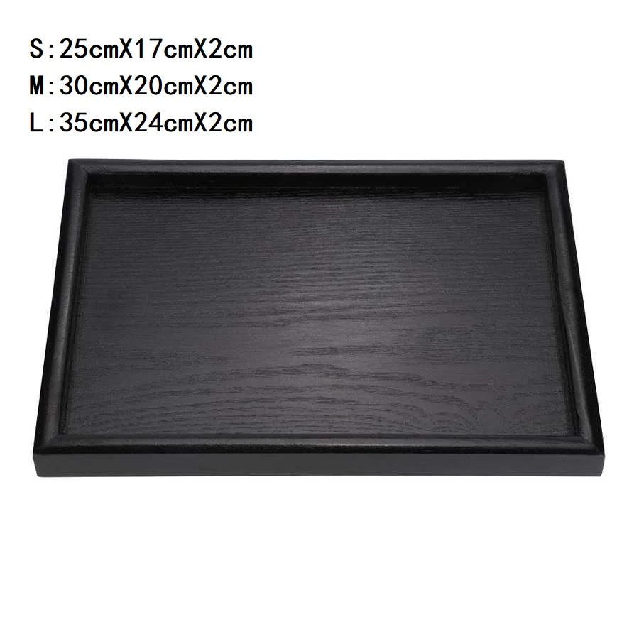 Wooden Tea Trays Rectangle Green Board Coffee Snack Food Drinks Serving Tray Plate Cafe Server Dishes Kitchen Tool | Дом и сад