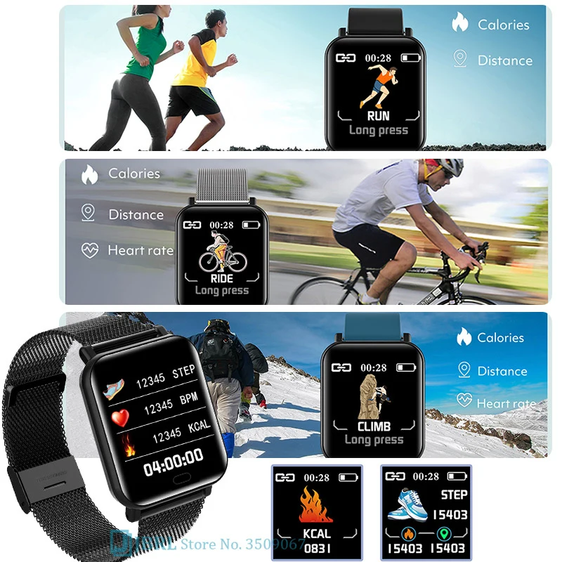 2021 Sport Fitness Smart Watch Men Women Smartwatch For Android iOS Smart Clock Bracelet Waterproof Fitness Tracker Smart-Watch