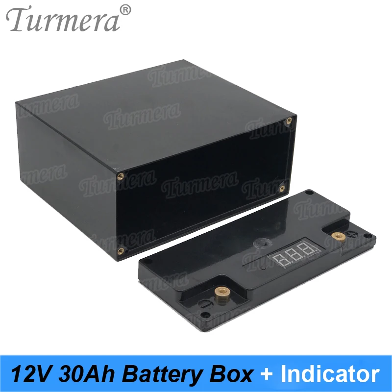 Turmera 12V 30Ah Battery Box Storage Case with Capacity Indicator Build 48Piece 18650 Battery for Uninterrupted Power Supply 12V 03