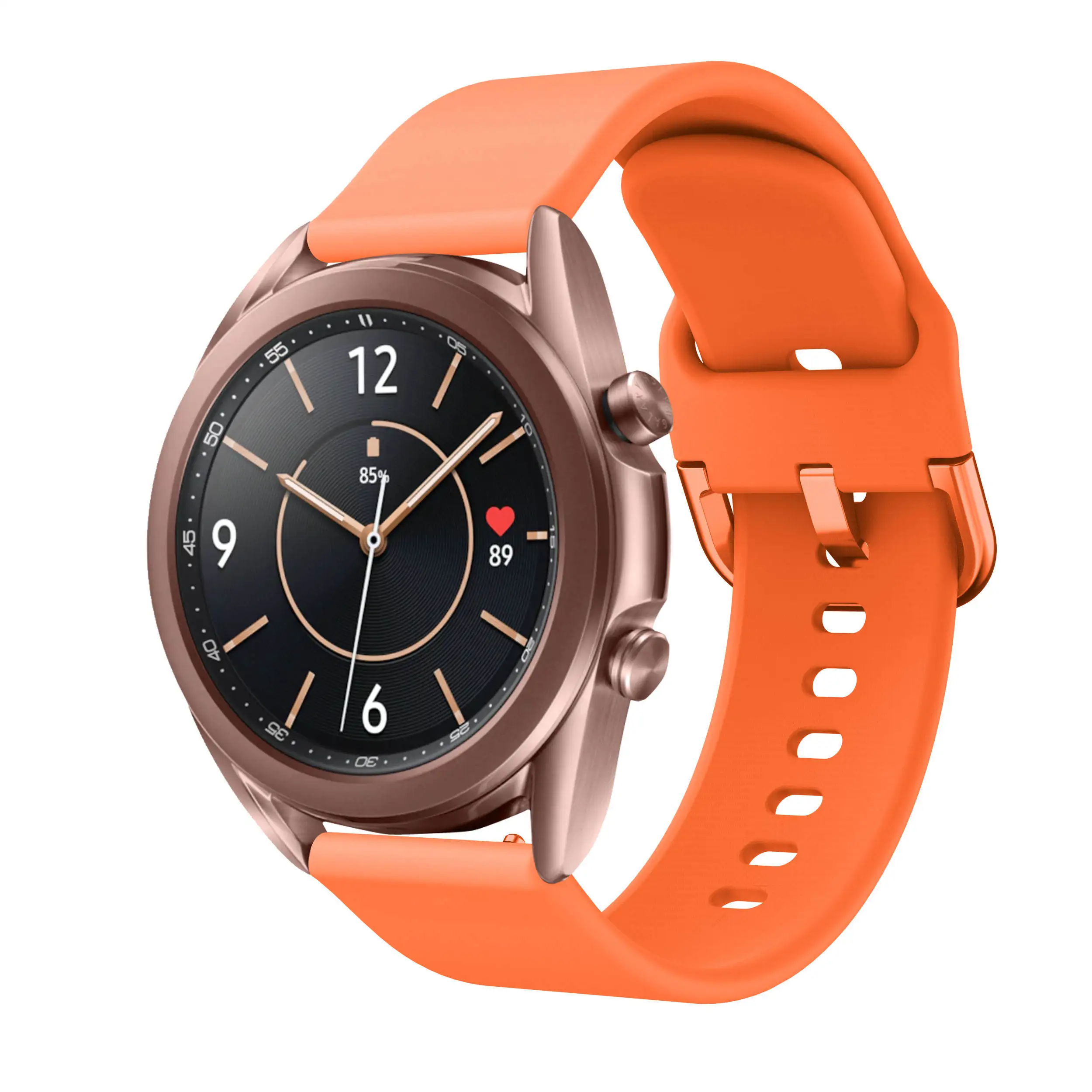 Correa de silicona para Samsung Galaxy watch 3, pulsera deportiva inteligente de 45mm, 41mm, 42mm y 46mm, 20mm y 22mm