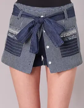 

Spanish STRIPE Double Pocket button up skirt