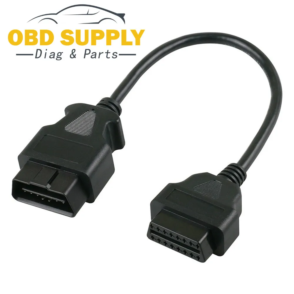 Удлинительный кабель OBD2 с 16 контактами коннектор 30 см гнездовым на штырьков