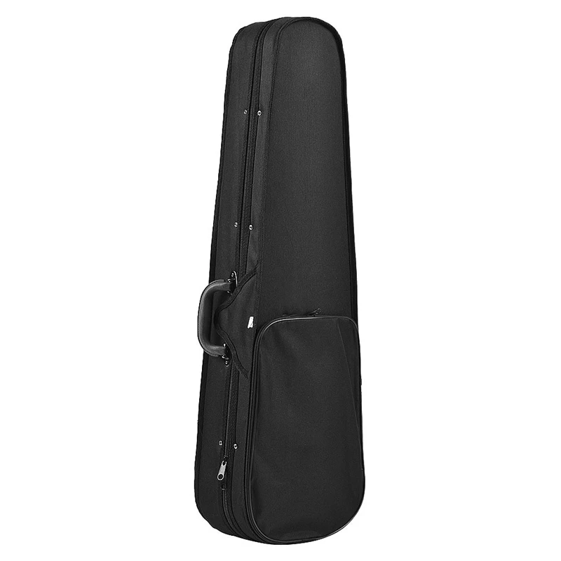 

Professional 4/4 Full Size Violin Big Triple-cornered Shape Case Box Hard & Super Light with Shoulder Straps Black Violin Access