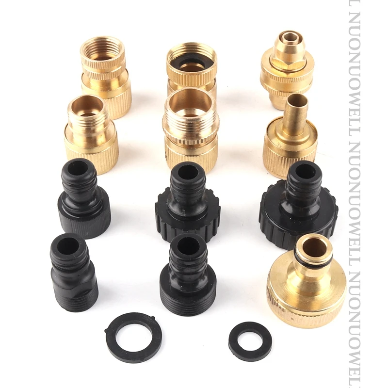 1pcs Copper Male And Female Thread Garden Quick Connector Garden Quick Tap Water Tap Adapter Connector Hose End Connector