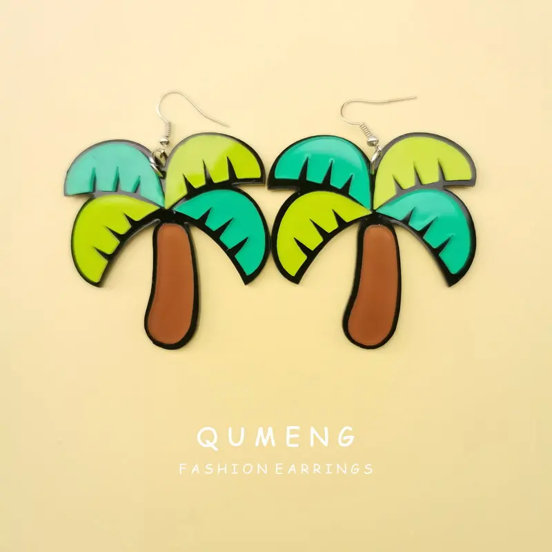 QUMENG Европа и Америка горячие личности серьги для женщин новый дизайн большие