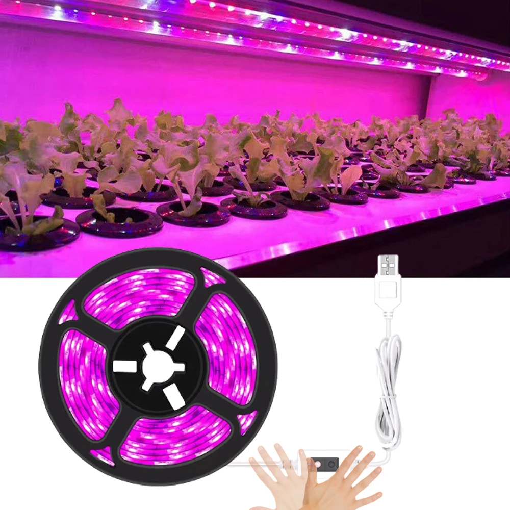 USB LED hand scan sensor plant light with SMD2835 DC5V flexible waterproof infrared full-spectrum growth-promoting | Освещение