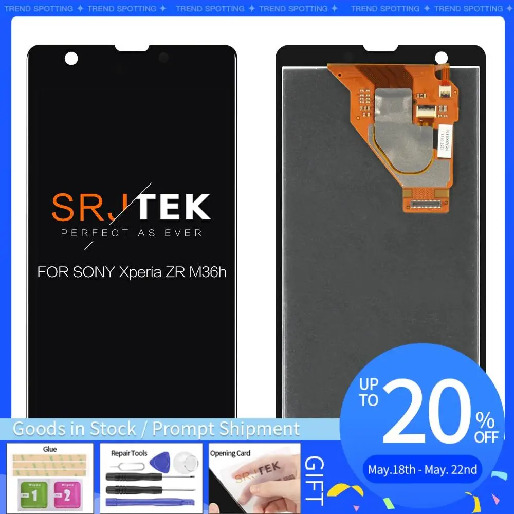 Оригинальный 4 6 '񟡰x720 дисплей для SONY Xperia ZR сенсорный экран дигитайзер сборка