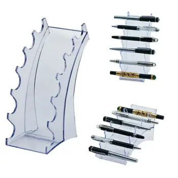 

Acrylic Six Hole Pen Container Pen Holder Display Stand Premium School Supplies Desk Table Art Pen Holder Universal Cosmetic
