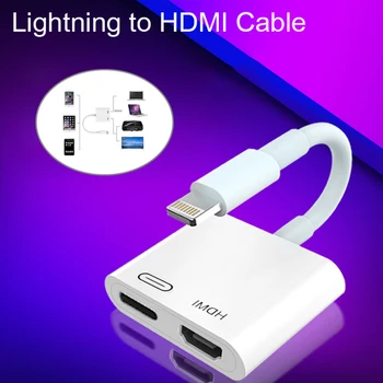 

For Ipad To HDMI Cable Adapter For Iphone To HDMI 4K 1080P For Lightning To HDMI Connector For Ipone 7 8 XR 11 XS X XS Max IOS