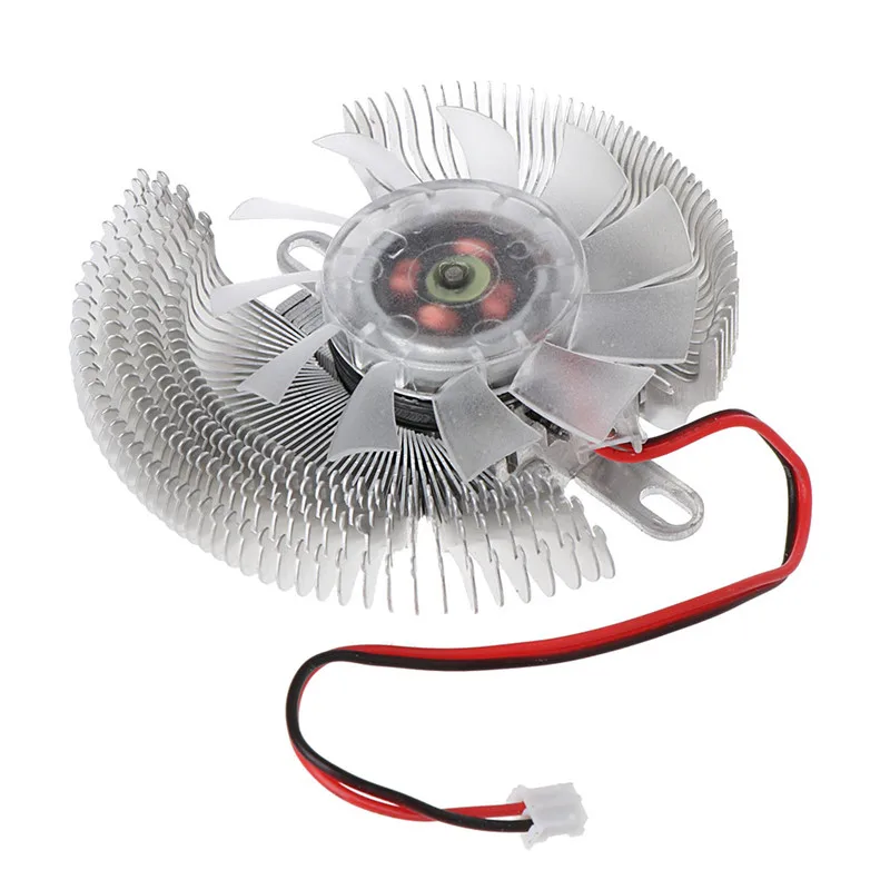 DC 12 V Новый 2 контактный разъем Малый QQ компьютер Графика карта радиаторы кулер вентилятор охлаждения C26