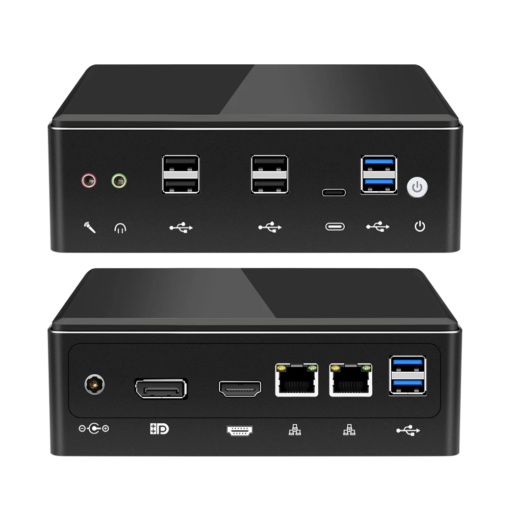 Mini PC Intel Core i7 7500U 8650U computadora Windows 10 2 * DDR4 M.2 SSD de 8 * USB DP tipo-C 2 *