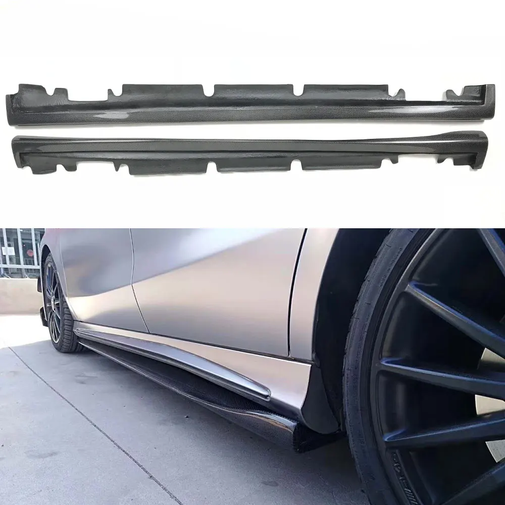 Боковые юбки из углеродного волокна фартуки для Mercedes Benz A Class W176 A160 A180 A250 A45 CLA W117