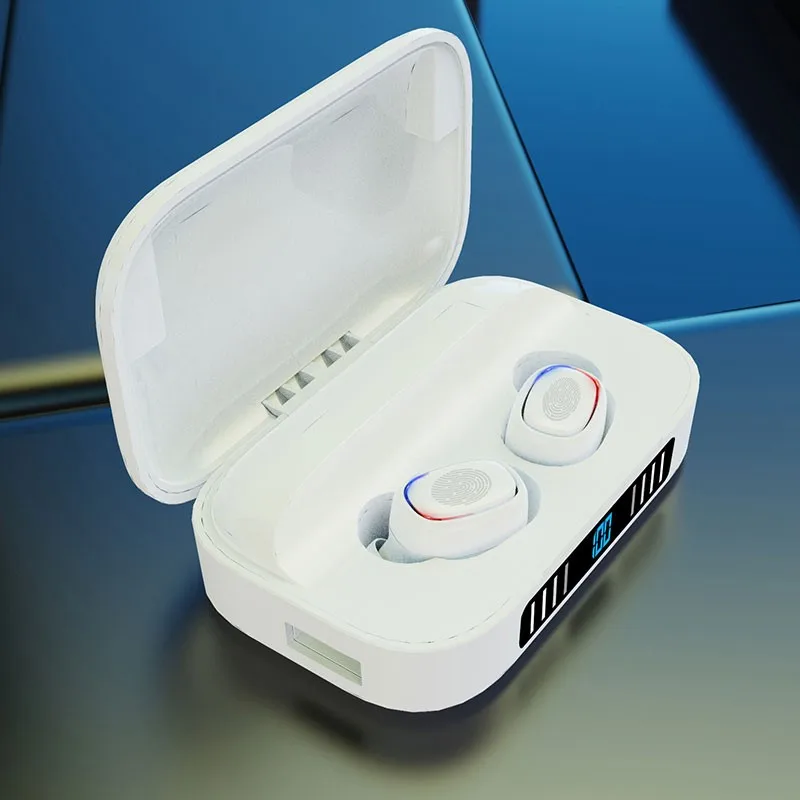 New Bluetooth 5 1 LED Display Earphone Headset True Wireless Earbuds Handsfree Headphones For Running Earpieces Hearing Music