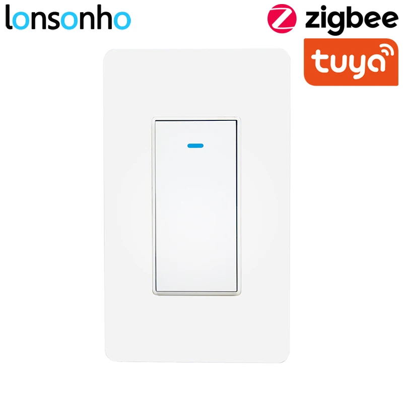 

Lonsonho Zigbee Smart Wifi Switch US Button Switch Works With Tuya Zigbee HUB Wireless Remote Control Alexa Google Home