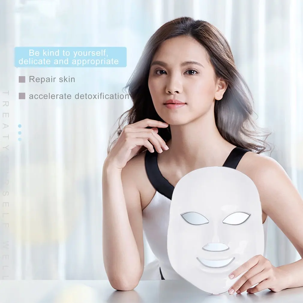 

Beauty Equipment Led Photon Home Beauty Mask Instrument Seven Color Photon Rejuvenation Instrument Charging Spectrometer