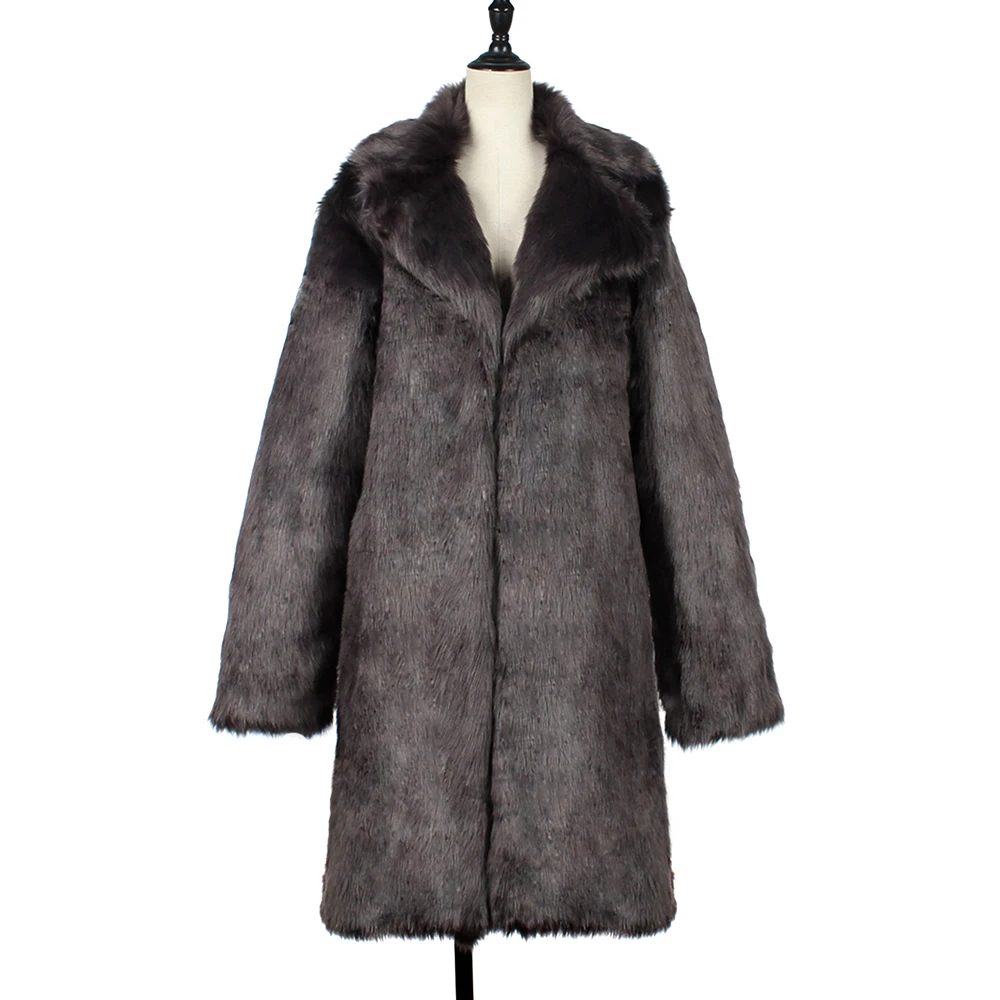 Осенне-зимнее пальто для мужчин Chaqueta, черное, плюс размер, роскошное Мужское пальто с искусственным мехом, Мужская Шуба с длинным рукавом, темно-серая верхняя одежда, куртка 3xl