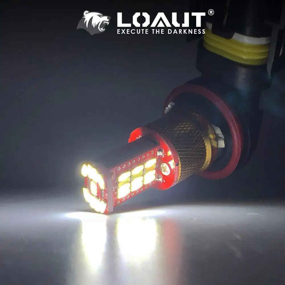 LOAUT H8 H9 H11 3014 33 SMD светодиодный светильник супер яркий белый автомобиль противотуманные фары 12 В 24 в 6000 К Белый Вождение день бег лампа авто белый
