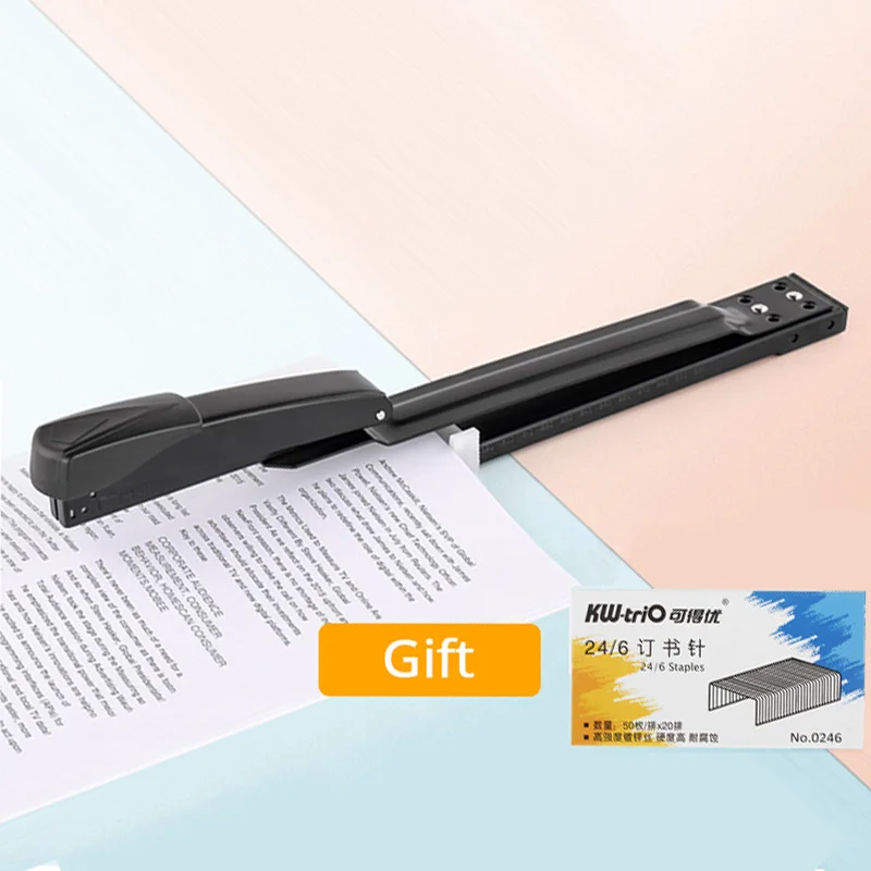 Ochtend gymnastiek Doe het niet opstelling Metalen Lange Arm Nietmachine Heavy Duty Lange Bereiken Nieten A3/A4 24/6  23/8 Nietjes Papieren Boek Binding School Kantoor briefpapier|long arm  stapler|manual staplerlarge stapler - AliExpress