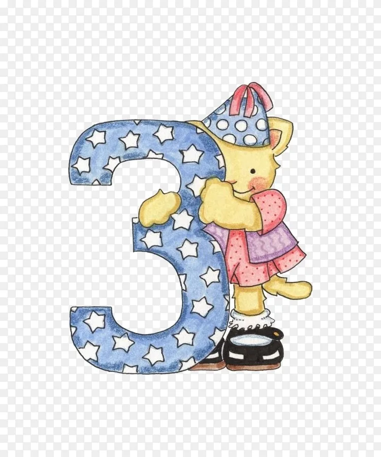 生日剪贴画-数字卡通