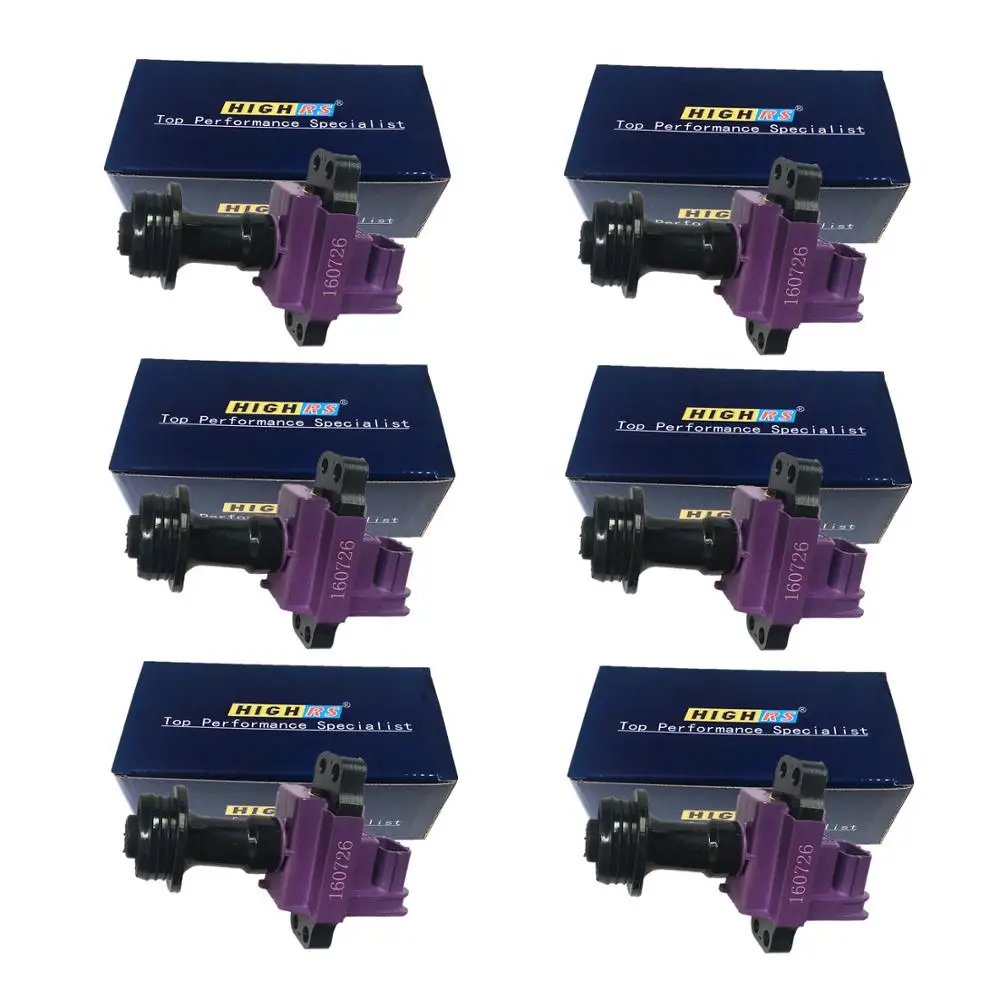 6 катушки зажигания пакеты Fit Nissan Skyline R34 Neo GT ER34 GTT RB25DET STAGEA WHC34 WGC34 GC35 GNC35 ENY34 WGNC34 лавровый RB25DE