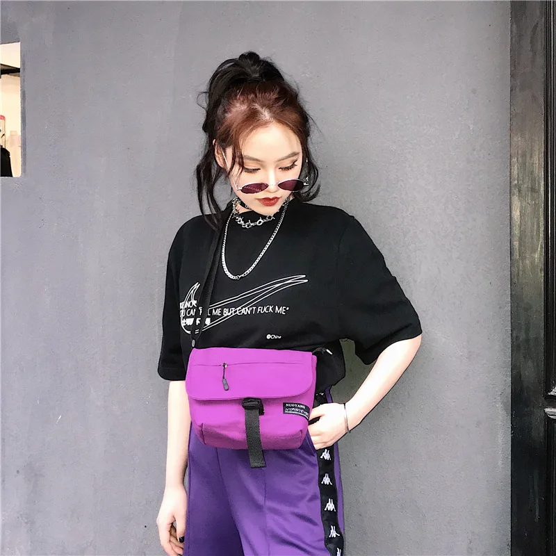

Micro for 2018 New Style Japanese-style Harajuku Terroir Cool Disco Dancing Bag Students Canvas Shoulder Cross-body Trend Bag