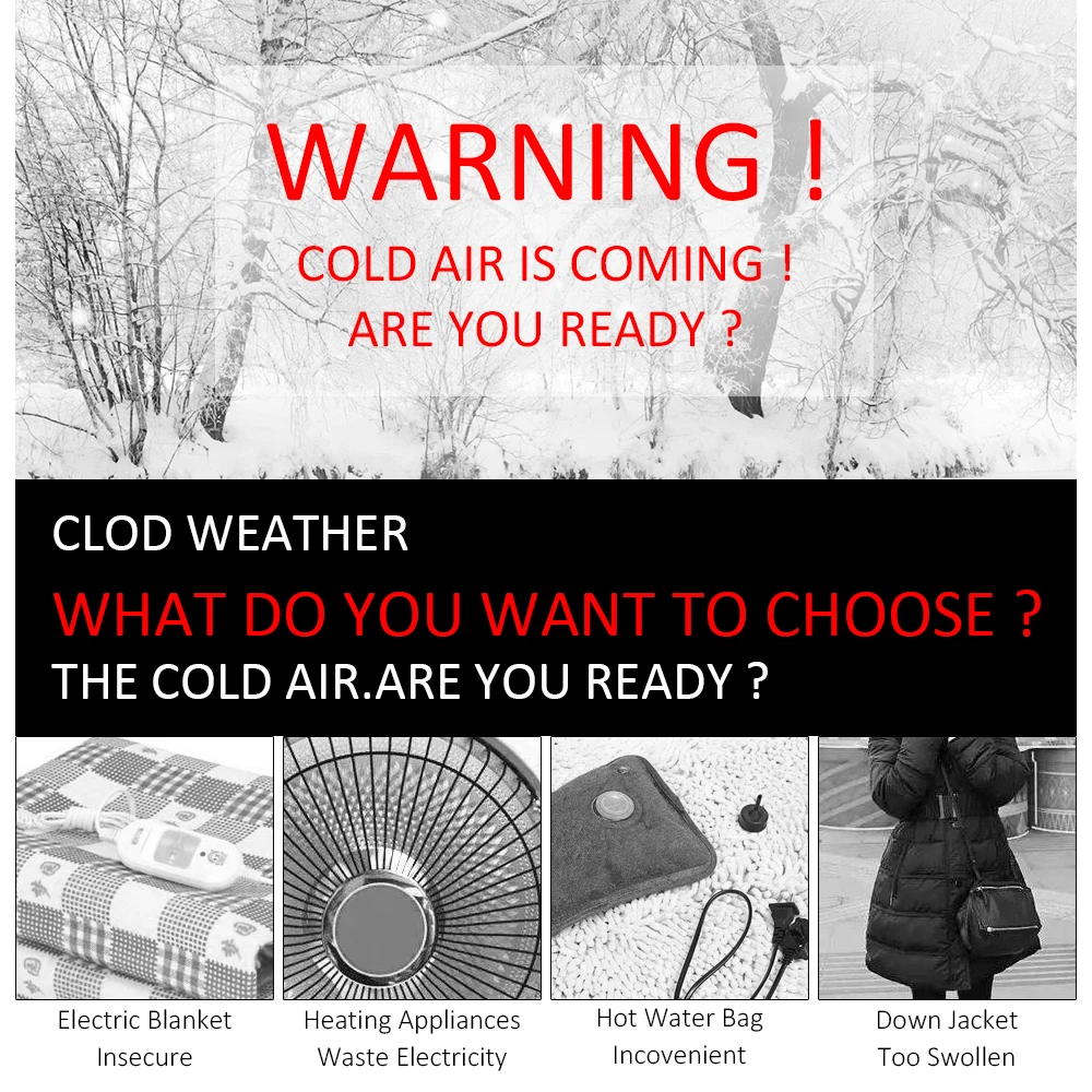 Три температурных регулирования-шесть нагревательных пленок для одежды, жилет, нижнее белье, теплоизоляционная ткань, зимняя нагревательная пленка