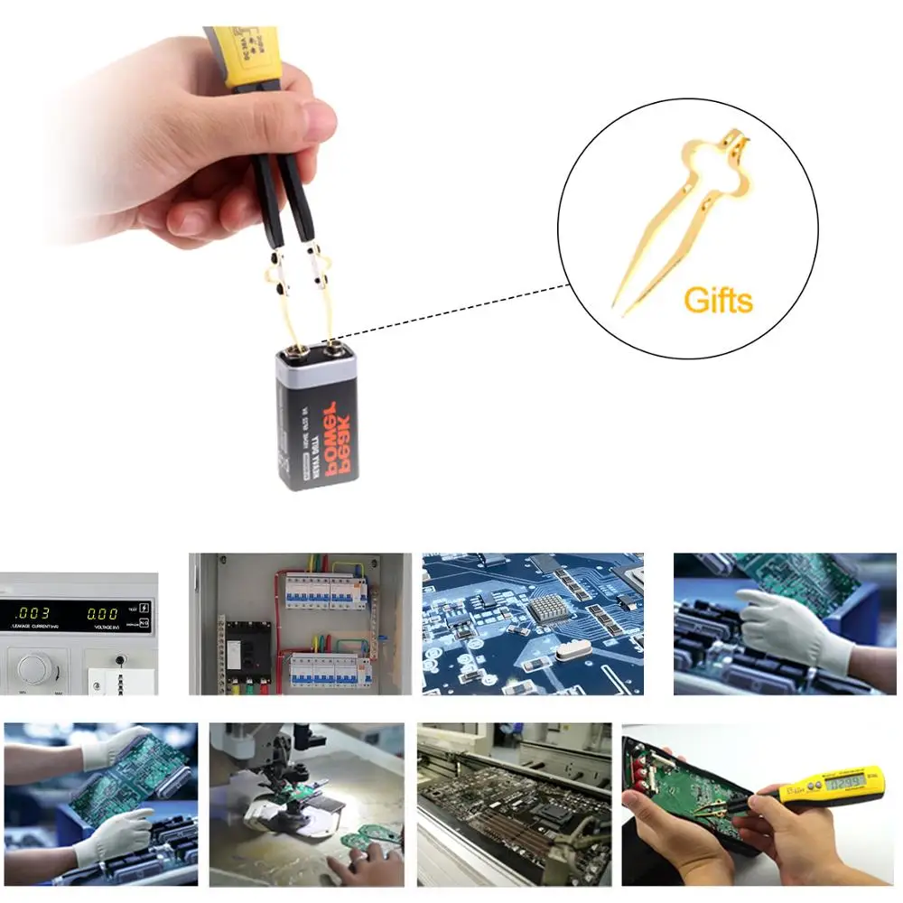 Digital SMD Tester Capacitance Meter Resistance Meter Diode/Battery Test with Carry Box Power Battery Teste,rHoldPeak HP-990C 3