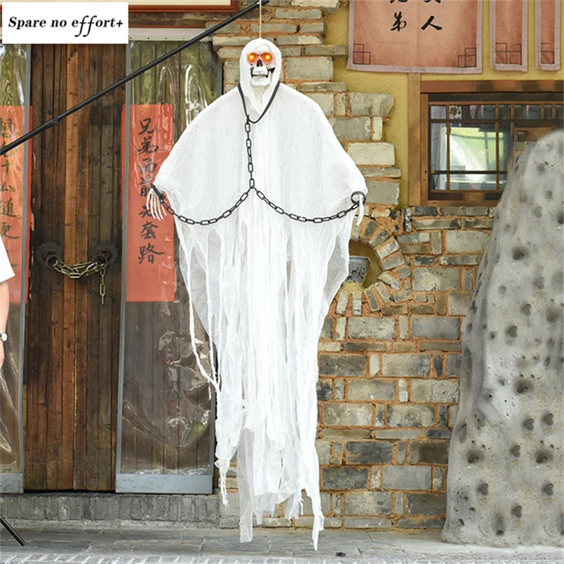 

Spooky Skull Creepy Halloween Props Horror Halloween Hanging Ghost Grim Reaper Haunted House Escape Scary Halloween Decoration