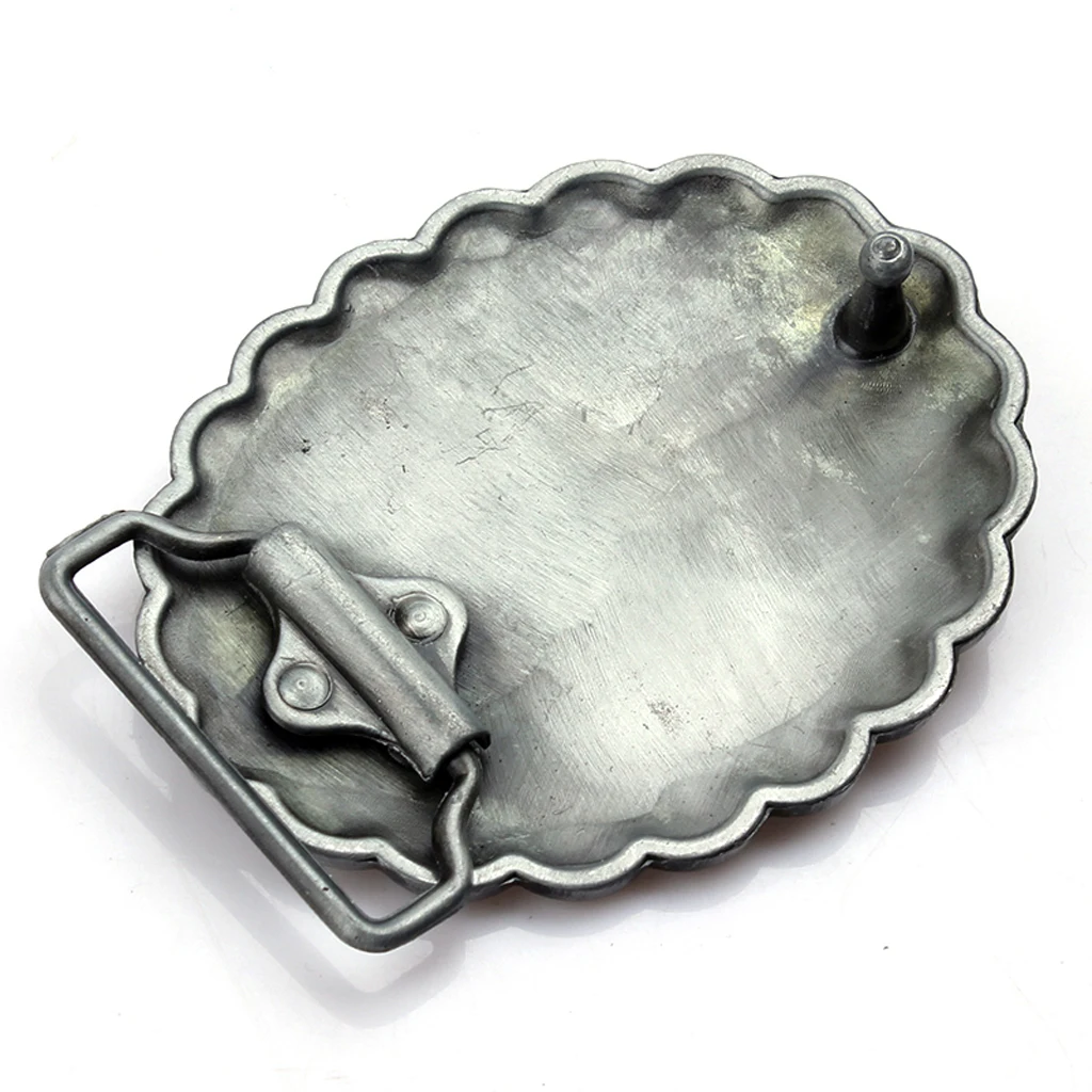 Wave Brims Oval Alloy Flower Shaped Indian Aborigine Belt Buckle for Cowboy Men Accessories Boho Women Belt Buckle